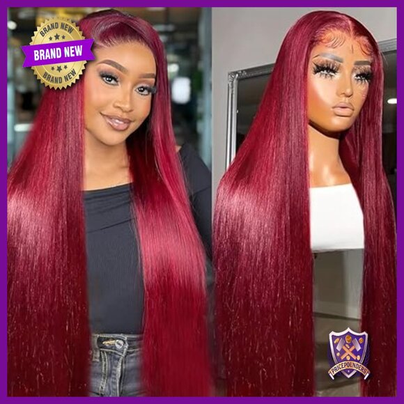 28 Inch Human Hair Lace Front Wig 200% Density Glueless Pre Plucked main image 4